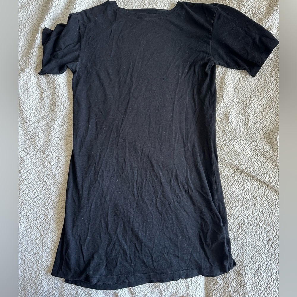 Divided black tshirt dress